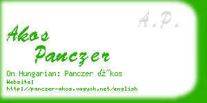 akos panczer business card